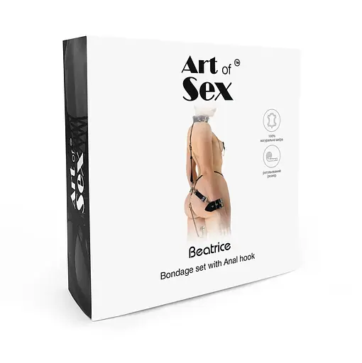 Бондажный набор с металлическим анальным крюком №3 Art of Sex Beatrice Bondage set with anal hook №3 - фото 7