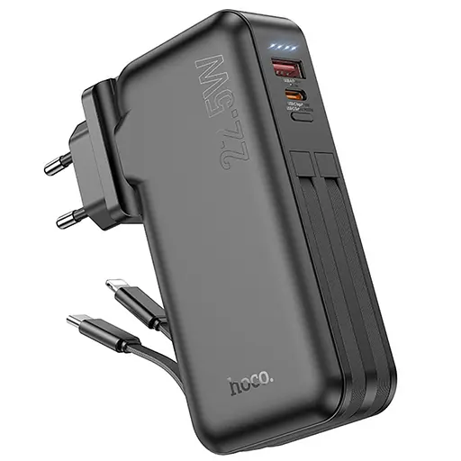 Портативний ЗП Power Bank Hoco J126 Travel 22.5W+PD20W 10000 mAh Black - фото 2