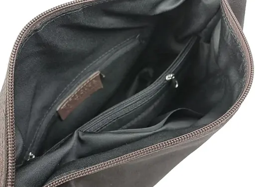 Женская сумка из натуральной кожи и замши Borsacomoda темно-коричневая sum0028738 - фото 7