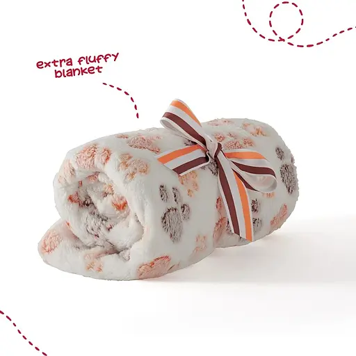 Плед Perletti Toys Duff Dog с мягкой игрушкой 120x80 см белый/коричневый (P13067) - фото 2