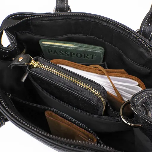 Сумка кожаная женская Vintage 29х22х11.5 см sum0012851 - фото 8