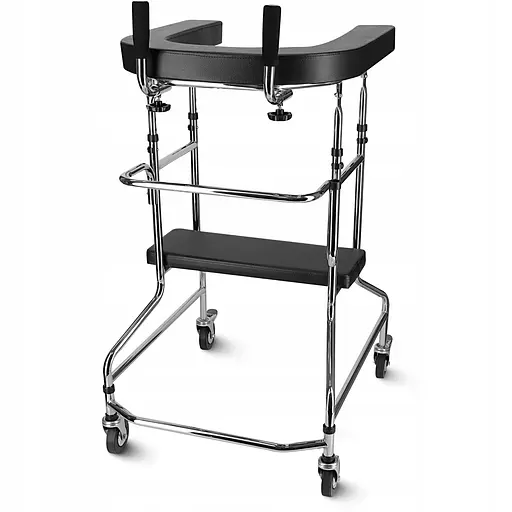 Реабилитационные ходунки 4FIZJO с опорой под локти, складные Black (P-5905973406543) - фото 1