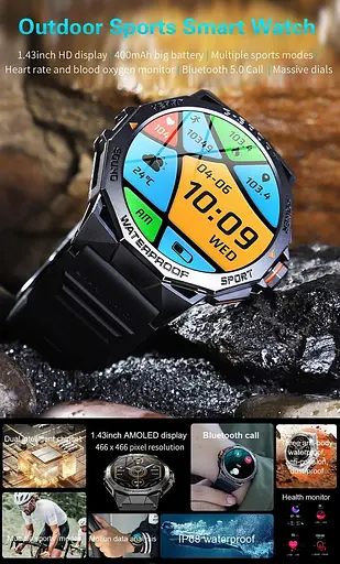 Смарт-часы LEMFO K62 стальной ремешок Black (16734) - фото 8