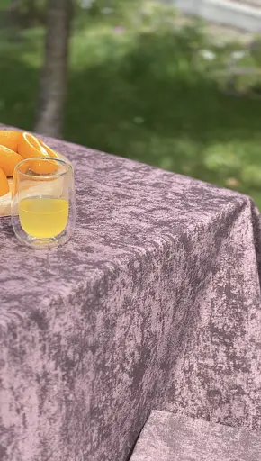 Водовідштовхувальна скатертина Мармур шоколад 260х140 см (+ 5 серветок 30х40 см) - фото 7