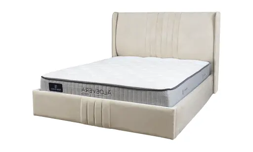 Ліжко 1,8 Лагуна молочна з підйомним механізмом