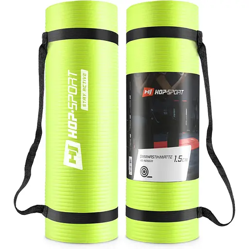 Мат для фитнеса и йоги Hop-Sport HS-N015GM 1,5см салатовый - фото 2