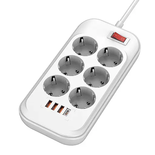 Сетевой фильтр-удлинитель ColorWay CW-CHE64PDW