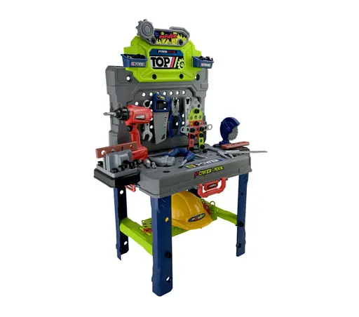 Набір інструментів-столик що складається у валізу 132 деталі шуруповерт на батарейках - фото 2