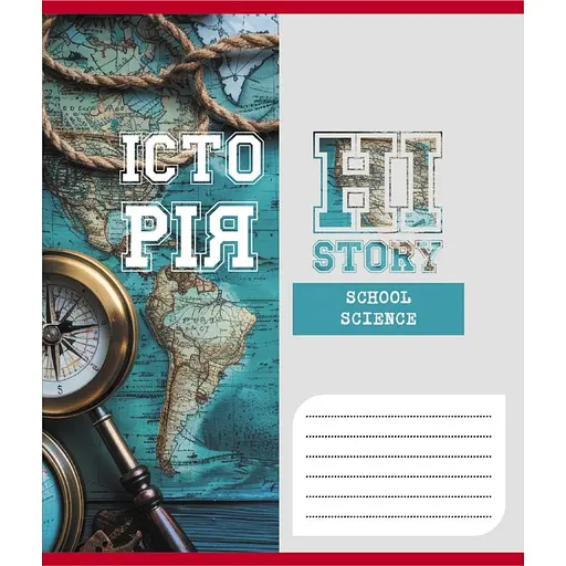 Зошит загальний "Шкільні предмети" Leader 048-590128K-5 в клітинку, 48 аркушів - фото 1