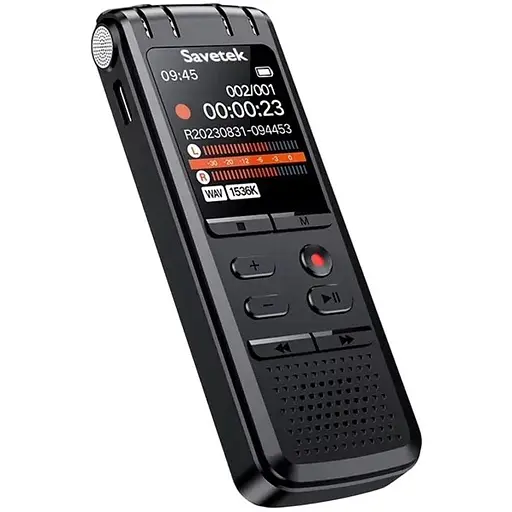 Диктофон Savetek GS-R58 профессиональный цифровой с шумоподавлением и линейным входом 32 Гб памяти