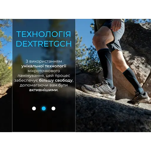 Водонепроницаемые носки Dexshell Longlite Socks 2.0, голубые полоски, размер M (39-42) - фото 9