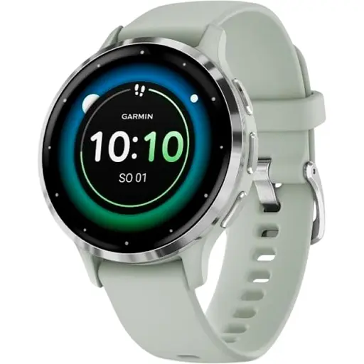 Смарт-годинник Garmin Venu 3S Silver S. Steel Bezel w. Sage Grey Case and S. Band (010-02785-01) - фото 1