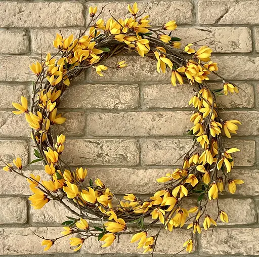 Венок декоративный Hvoya весенний из форзиции 50 см - фото 6