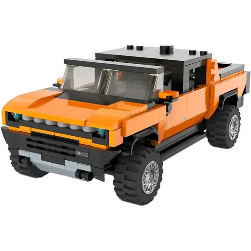 Машинка-конструктор Rastar Bricks Hummer EV 1:30 оранжевый