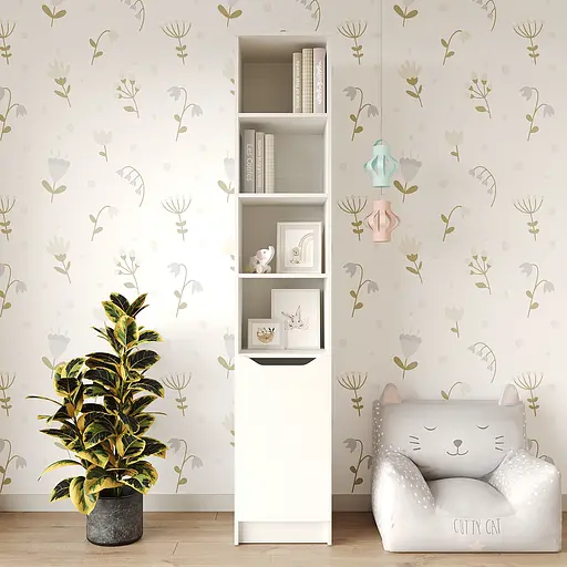 Пенал с открытыми полками 1Д Лилу 40x40x210 см Аляска белый (MBS-1315) - фото 2