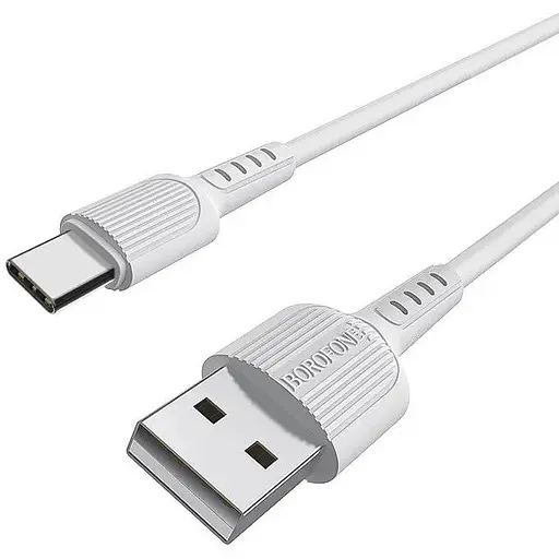 Кабель Borofone BX16 USB to Type-C 2A 1 м PVC TPE connectors белый - фото 1