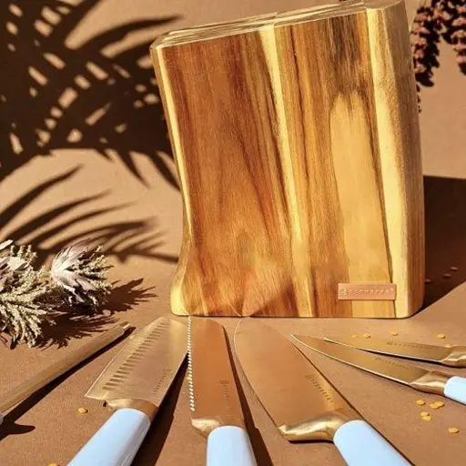 Набор ножей Edenberg 7 предметов с подставкой синий (EB-11029) - фото 4