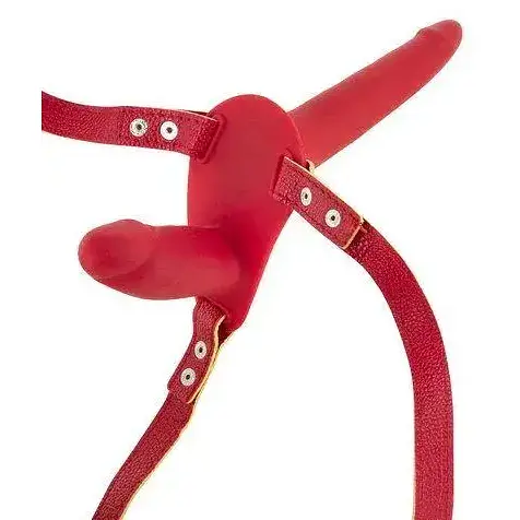 Двойной страпон Fetish Tentation Strap-On with Double Dildo Red