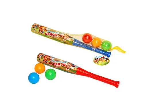 Спортивна гра Бейсбол M-Toys, 1 біта, 3 шарики, 10130 - фото 2