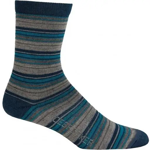 Шкарпетки Icebreaker City UltraLite StripeTease 3/4 Crew Blue/Grey L (1052-IBN D22 F24 L)