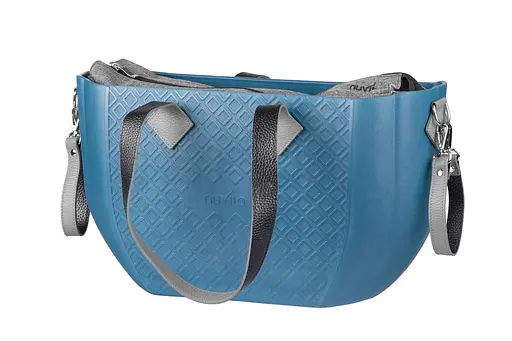 Сумка MyMia ручки кожа, коврик, ремни для коляски, сине-серый Nuvita det0018664 - фото 5