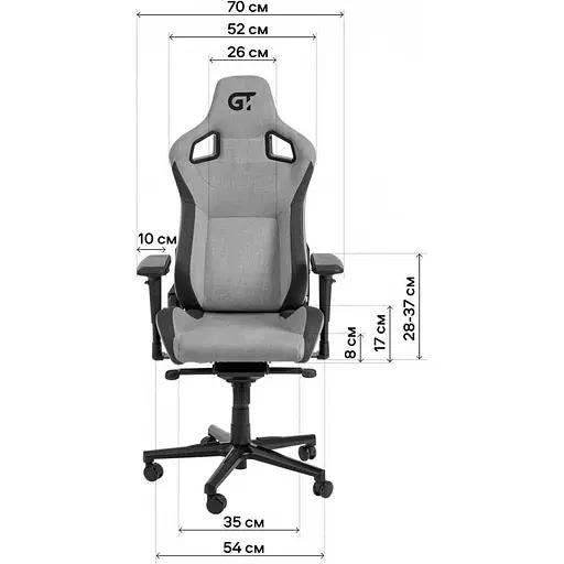 Геймерское кресло GT Racer X-8005 Dark Gray/Black Suede [147949] - фото 10