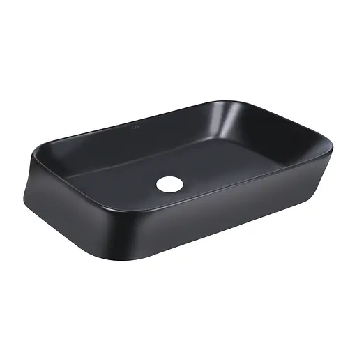 Умивальник Qtap Scorpio 550x390x120 Black matt QT14112243MBN, Чорний матовий - фото 3