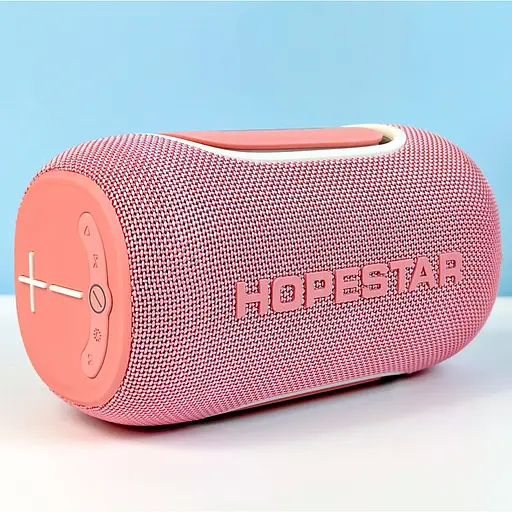 Колонка портативна Hopestar H65 20W Bluetooth з ргб-підсвіткою LED рожева - фото 3