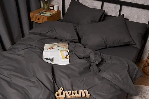 Пододеяльник Moon&Star Бязь Gold Люкс Sweat Gray King Size 220x240 см - фото 4