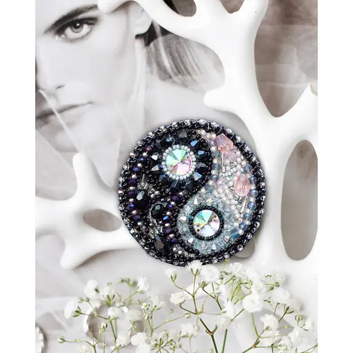 Набор для вышивки бисером украшения "Баланс" AD-090 на натуральном полотне. - фото 2