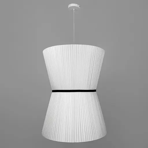 Дизайнерський світильник із полімерним циліндричним абажуром Ø60х72 см Line F MJ240-600 x 720 Білий - фото 2