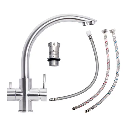 Змішувач для кухні під осмос Platinum KT 6609 (8203) нержавіюча сталь - фото 2