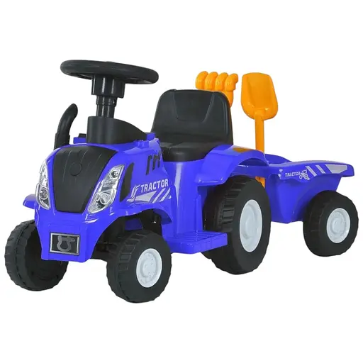 Электромобиль детский Bambi Трактор Racer M 6153B-4 с музыкальной панелью синий