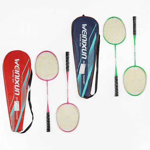 Набір для бадмінтону TK Sport, 2 ракетки з металевим каркасом, у чохлі C70203 (В асортименті) - фото 2