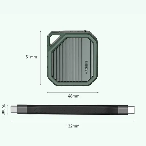 Зовнішня кишеня HAGiBiS для SSD M.2 NVMe 2230 USB Type-C 3.2 Gen2 10Gbps (MC13) - фото 3