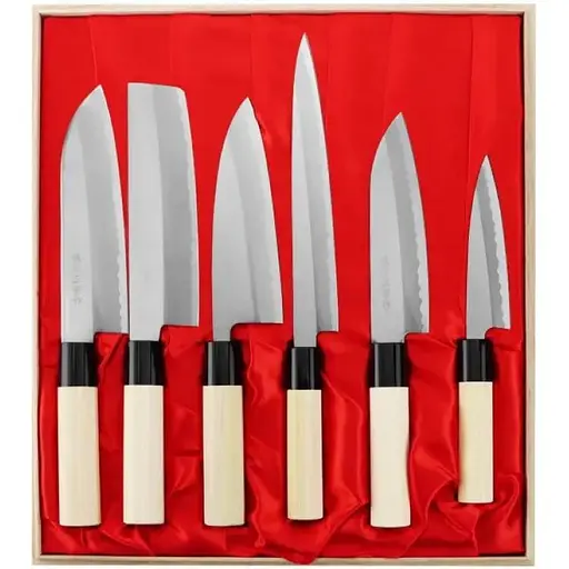 Набор из 6 кухонных ножей Satake Yoshimitsu (HG8404W) - фото 1