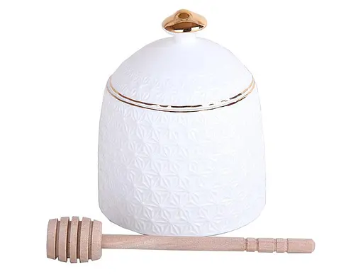 Банка для зберігання меду Снігова Королева Interos 380 мл біла 0310-А - фото 3