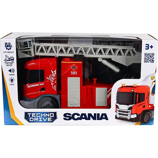Автомодель TechnoDrive Big Truck Пожарная машина Scania (6407KS) - фото 11