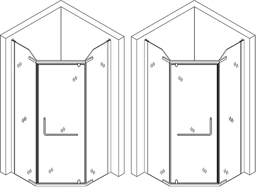 Душевая кабина Bravo RABA N90FS, пятиугольная, без поддона - фото 6