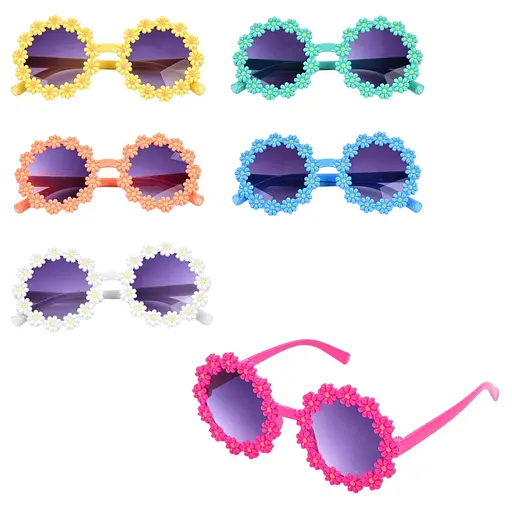 Окуляри дитячі сонцезахисні з оправою-квітами 12.5 см FG24030506B (В асортименті)