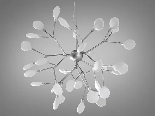 Высококачественная, красивая люстра подвесная "Светлячок", 36 ламп, хром сатин - фото 1