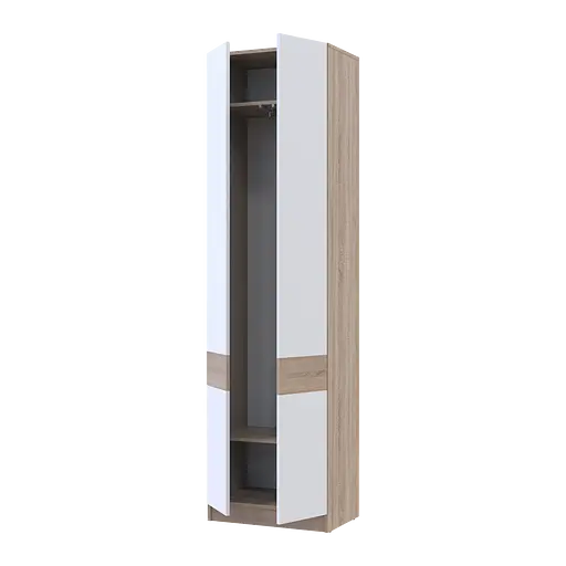 Шафа для одягу Doros Сола Дуб Сонома/Білий ДСП 60х40х215 (44900344) - фото 4