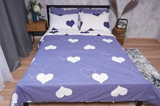 Пододеяльник Moon&Star Бязь Gold Люкс Royal Blue Двуспальный 175x210 см - фото 2