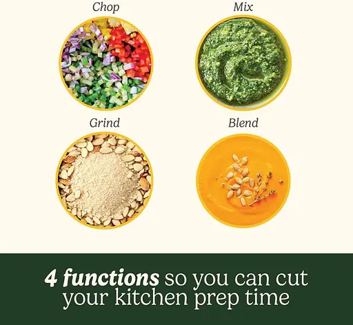 Cuisinart Mini Prep Pro - міні-подрібнювач і компактний процесор в 1, багатофункціональний, двосторонній ніж з нержавіючої сталі, - фото 2