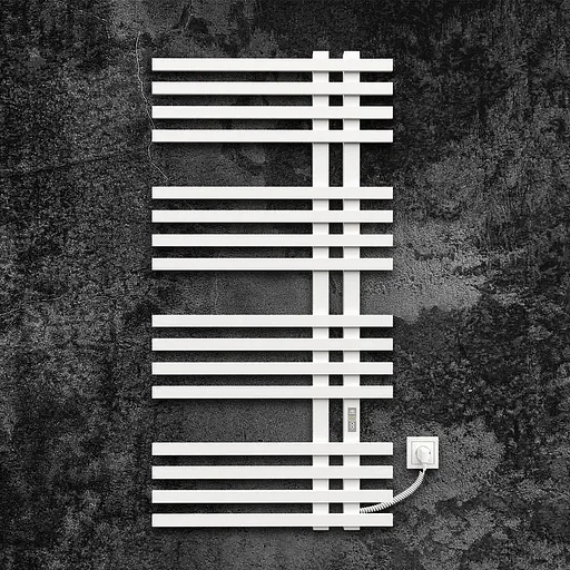 Электрический полотенцесушитель Kosser Браш 1200x600 ER тайм. белый ДБ03ERW, Белый матовый, Правое - фото 2