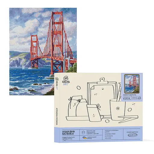 Набір з алмазною мозаїкою "Золоті ворота" 40*50 см