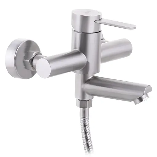 Смеситель для ванны Zerix SAS-009 ZX3145 Нержавеющая сталь - фото 1