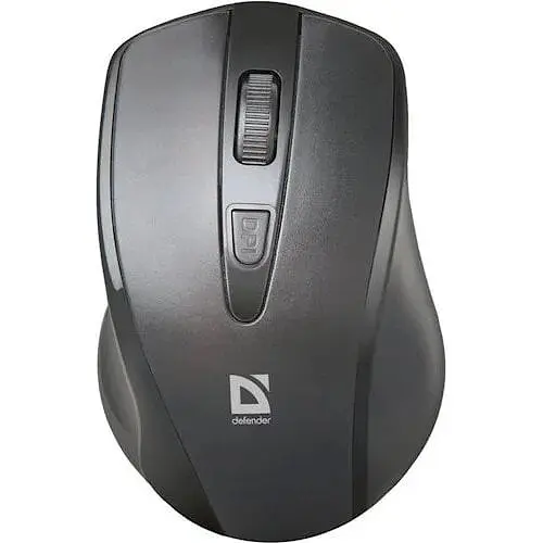Мышь беспроводная Defender Datum MM-265 черная USB оптическая 800/1200/1600 dpi 4 кнопки 2xAAA миниатюрный наноприемник (52265) - фото 1