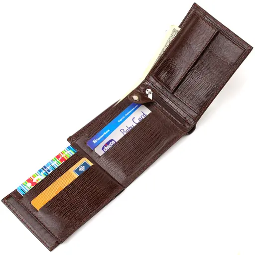 Чоловічий шкіряний гаманець Canpellini 12х9.7х2 см acs0025643 - фото 5