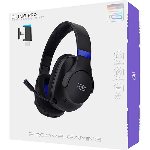 Ігрові навушники Proove Gaming Bliss Pro Wireless Black (GHBLP0010001) [118671] - фото 3